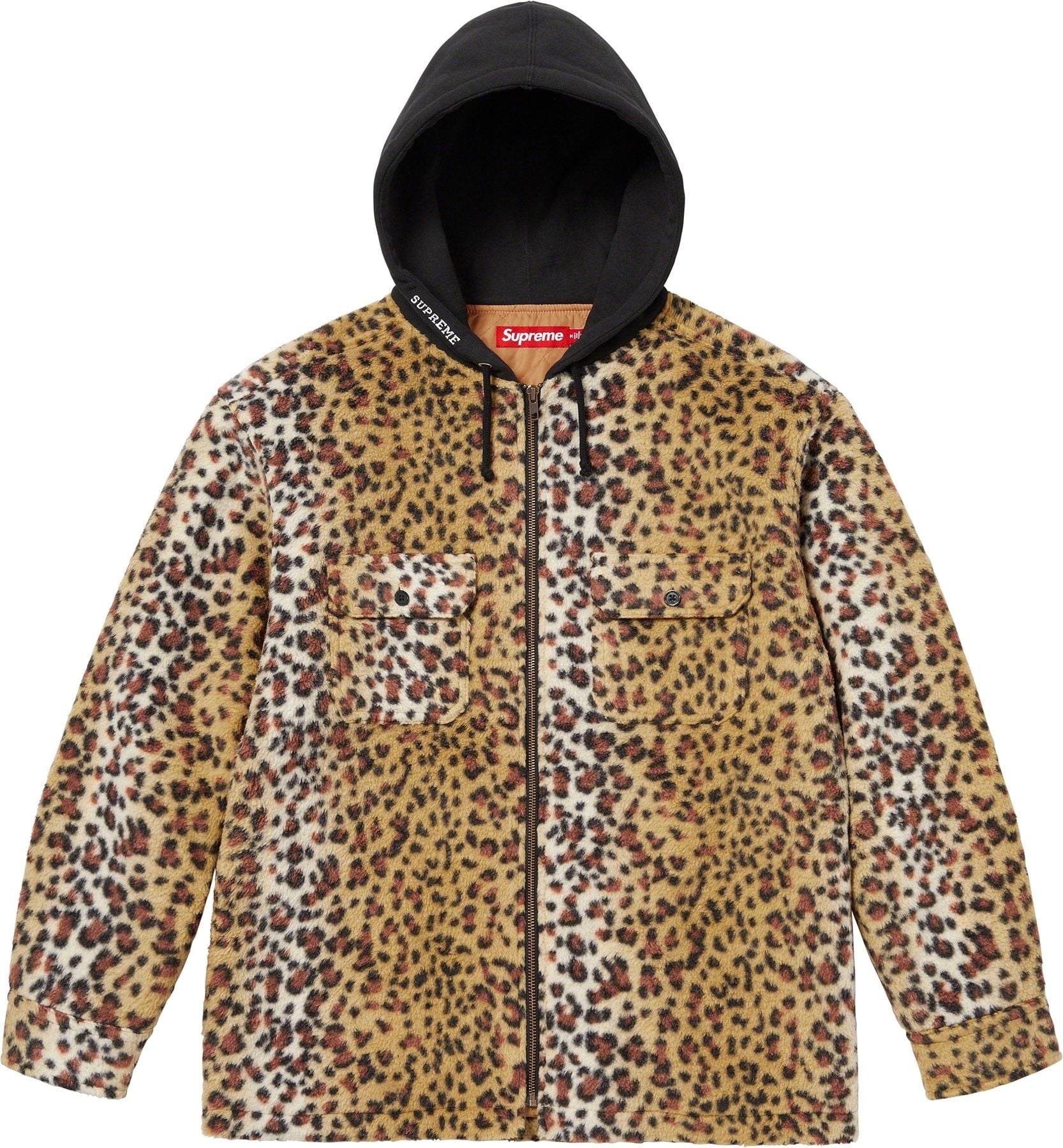 Fleece Zip Up Hooded Shirt view 9